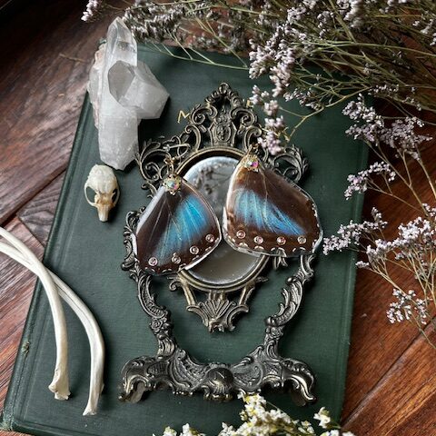 Blue Morpho Earwings